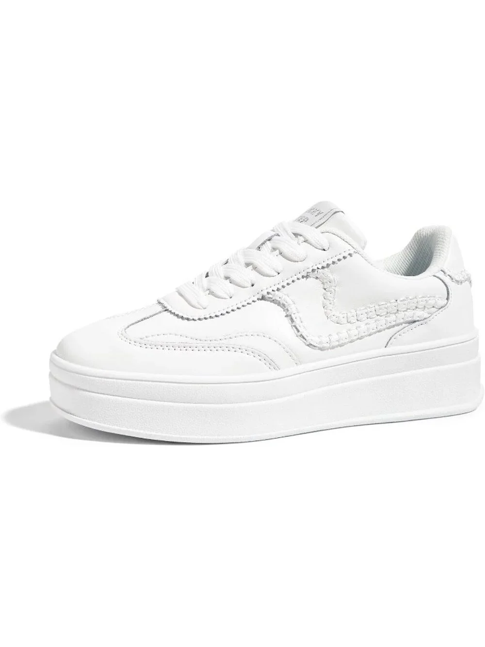 🆕Women's All White Platform Fashion Sneakers Thick Sole Casual Walking Shoes